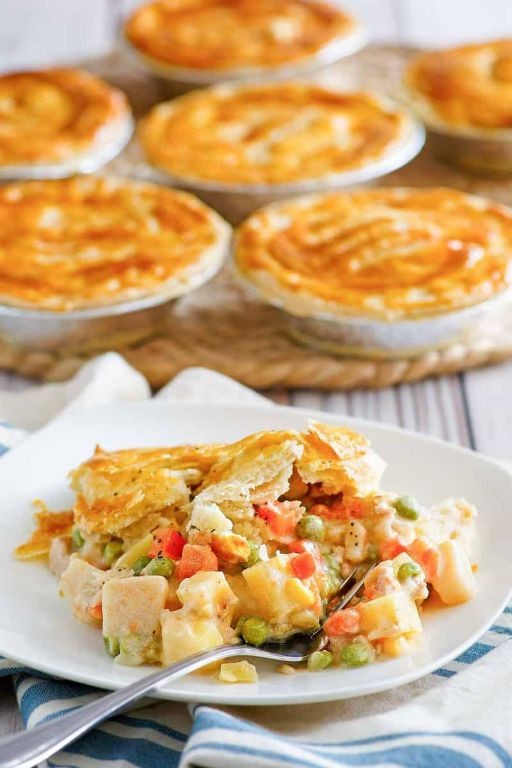 Creamy KFC Chicken and Vegetable Pot Pie