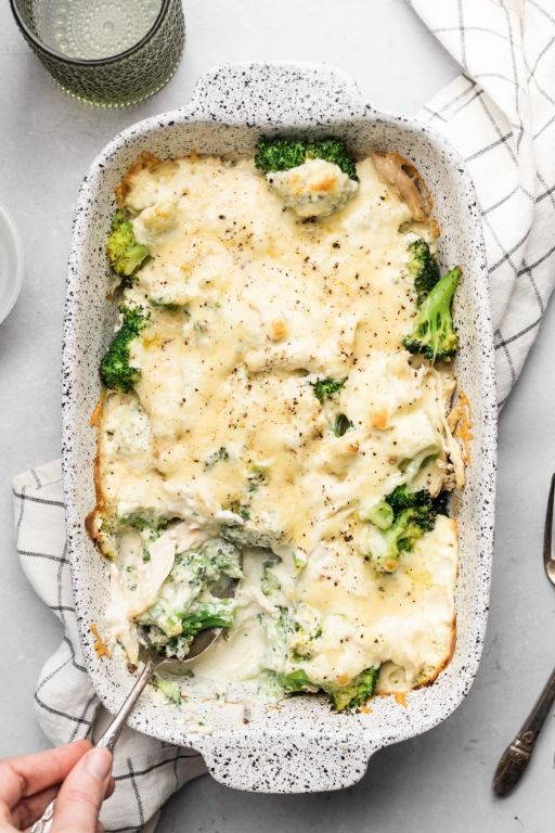 Creamy Keto Shredded Chicken Casserole