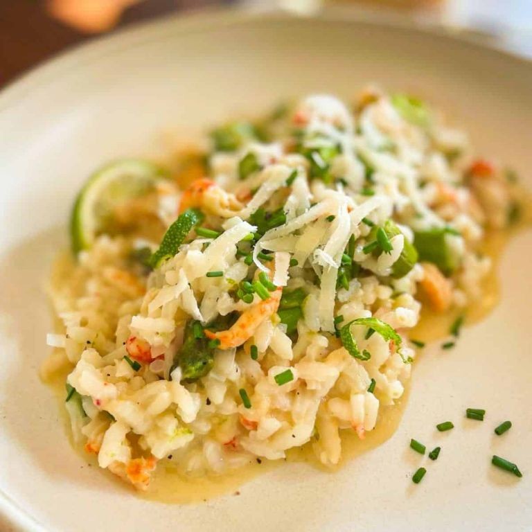Creamy Langostino Risotto with White Wine