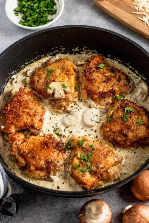 Creamy Mushroom Chicken Thighs