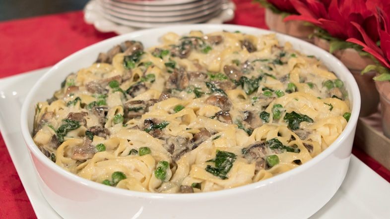 Creamy Mushroom Egg Noodle Casserole