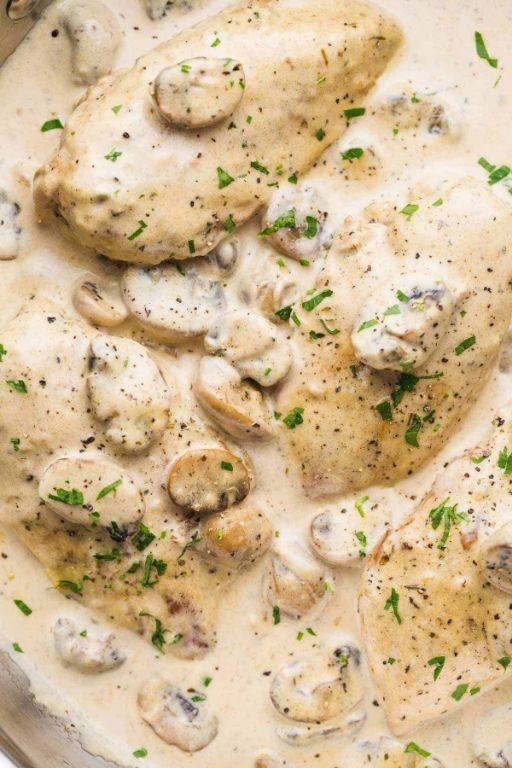 Creamy Mushroom Pressure Cooker Chicken