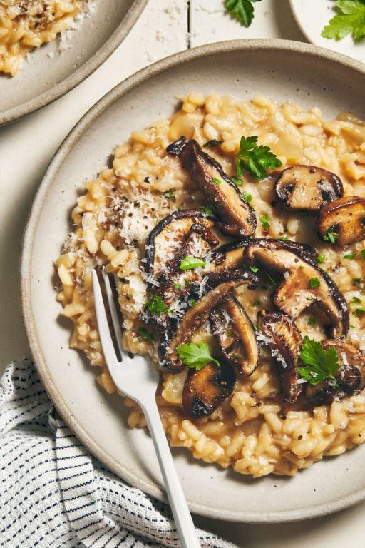 Creamy One Pot Vegetarian Mushroom Risotto