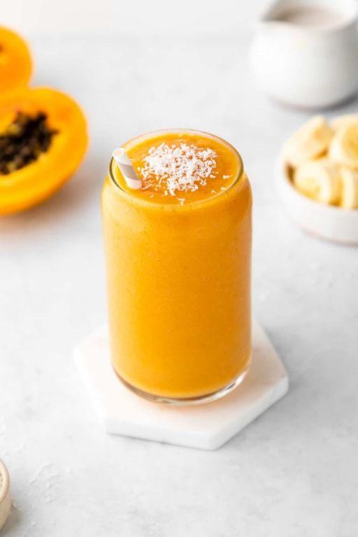 Creamy Papaya Banana Smoothie