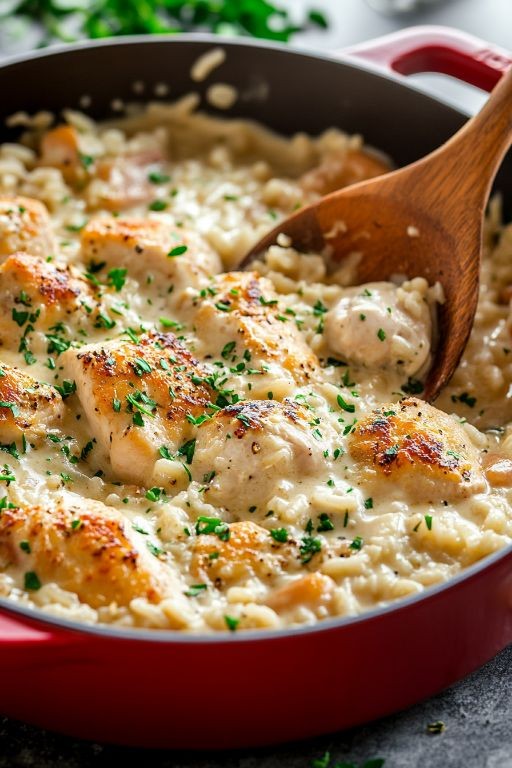 Creamy Parmesan Chicken with Minute Rice