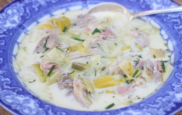 Creamy Pheasant and Leek Soup