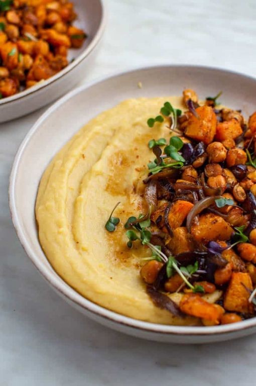 Creamy Red Kuri Squash Polenta