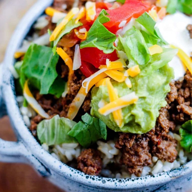 Creamy Taco Beef Rice Bowl