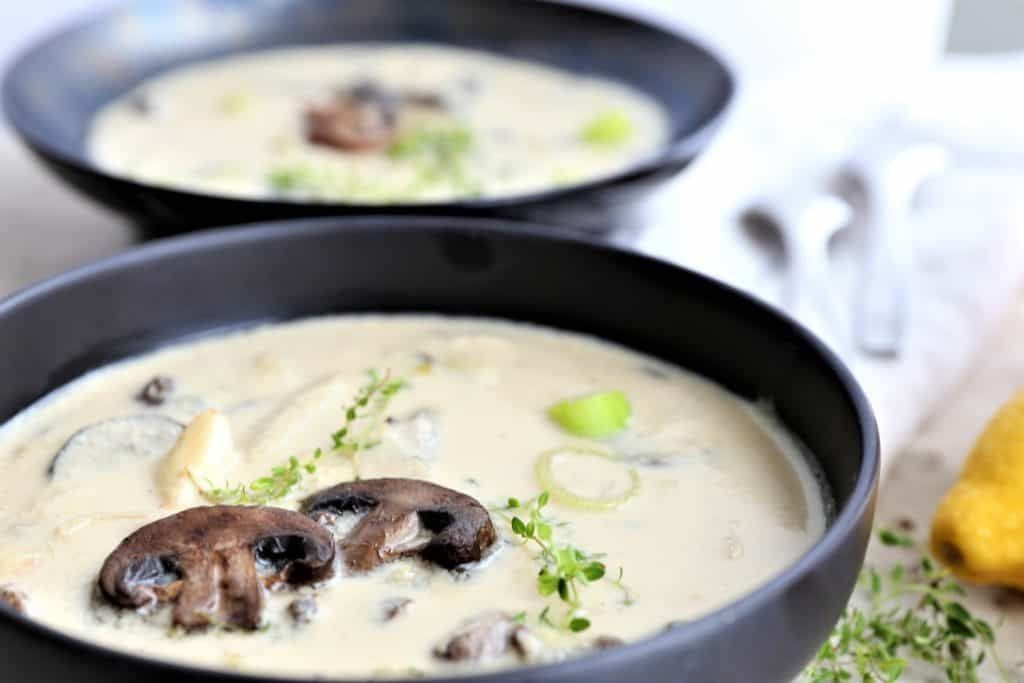 Creamy Tarragon Mushroom Soup