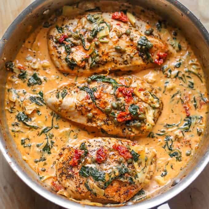 Creamy Tuscan Chicken with Spinach
