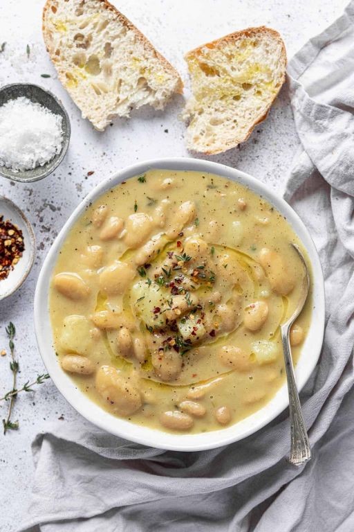 Creamy Vegan White Bean Soup