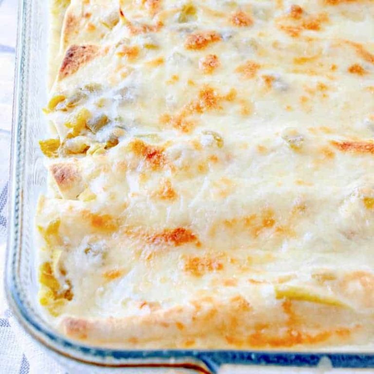 Creamy White Chicken Enchilada Casserole