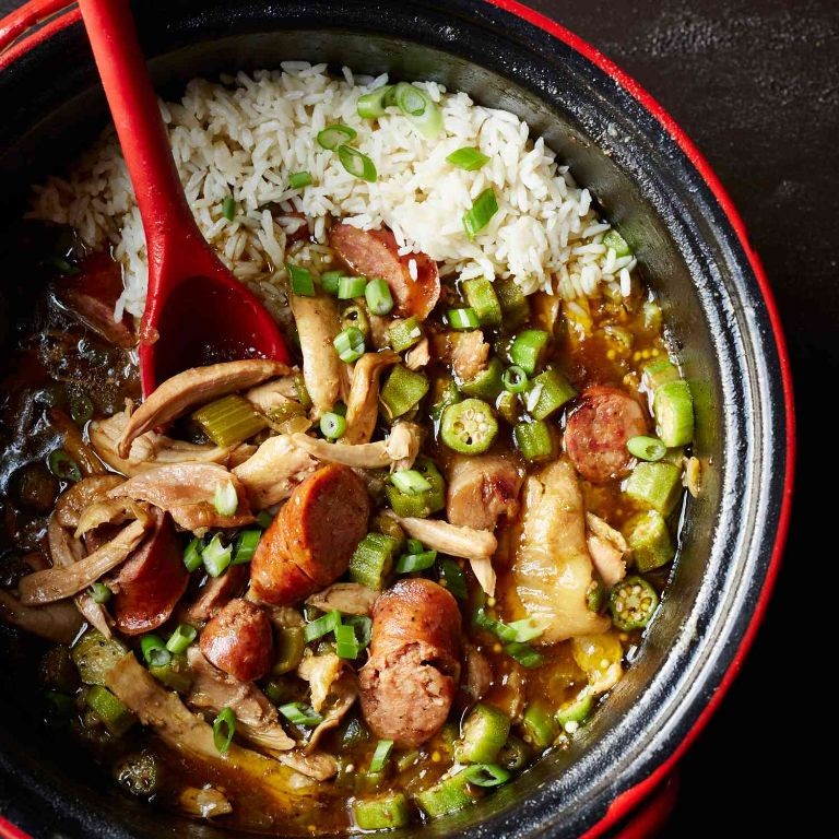 Creole-Style Cajun Gumbo with Turkey and Okra