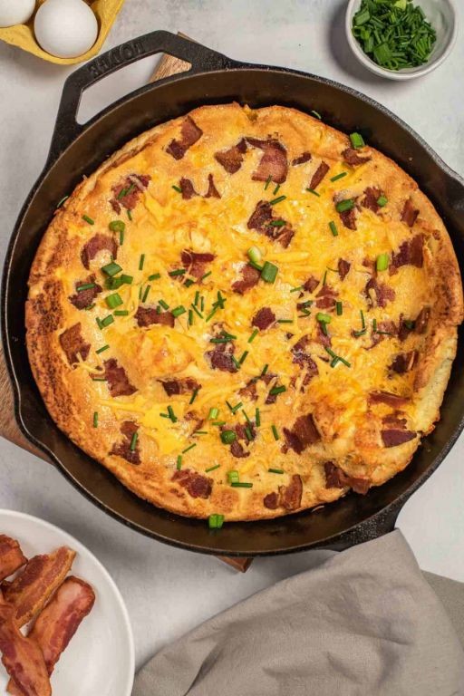 Crispy Bacon and Cheese German Pancake