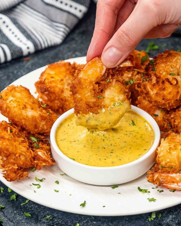Crispy Coconut Shrimp with Mango Sauce
