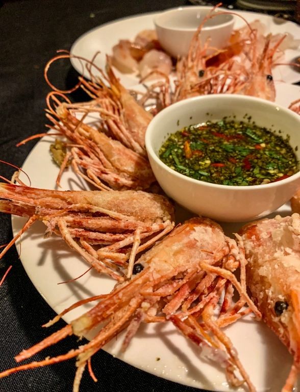Crispy Fried Head on Shrimp with Dipping Sauce
