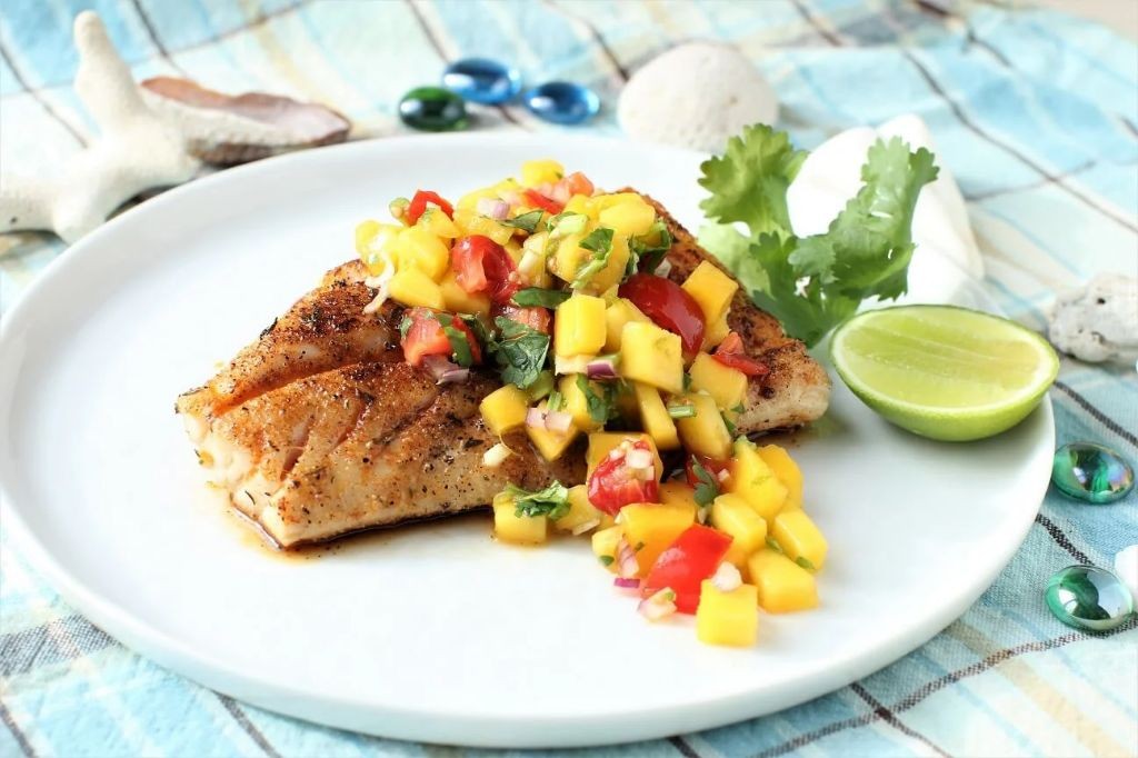 Crispy Skin Red Snapper with Mango Salsa