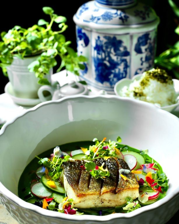 Crispy Skin Sablefish with Herb Salad