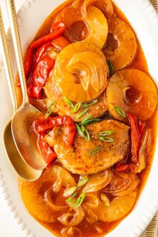Crock Pot BBQ Pork Chops with Pineapple