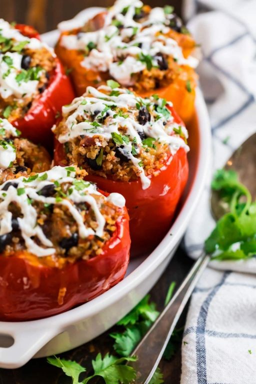 Crock Pot Greek Stuffed Peppers