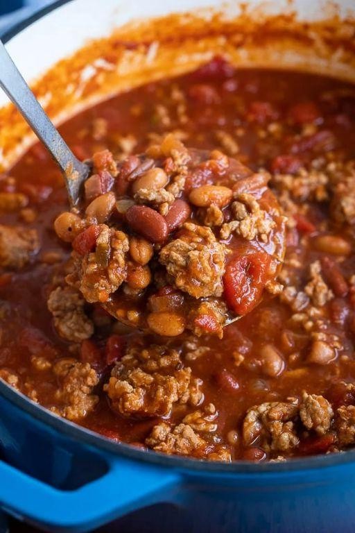 Crock Pot Ground Pork Chili with Beans