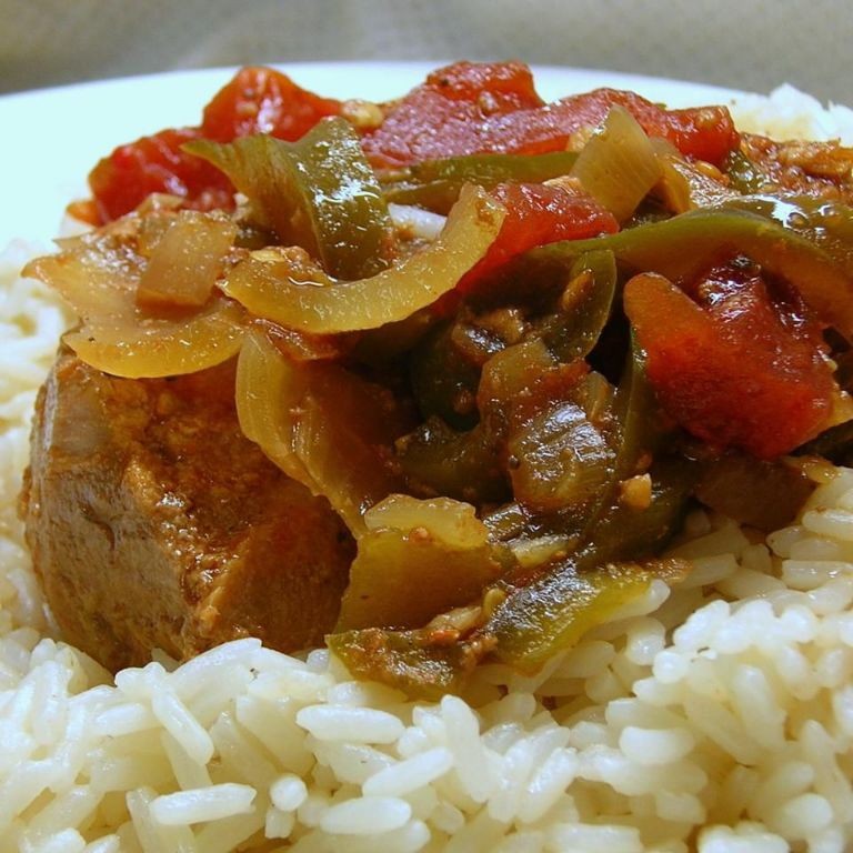 Crock Pot Pork Chops with Peppers and Onions
