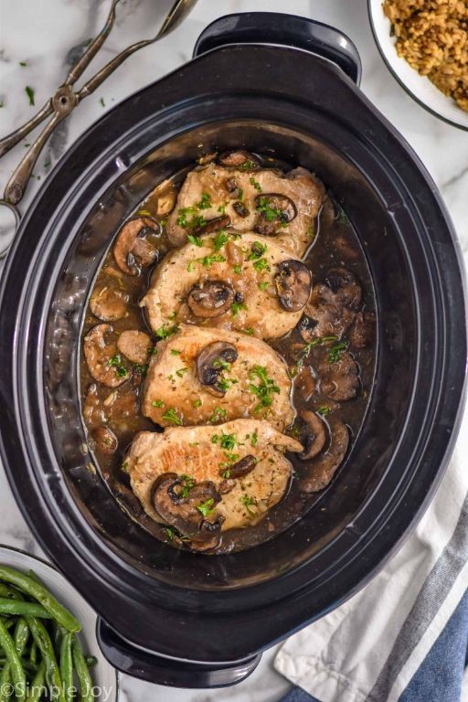 Crock Pot Pork Steaks with Rosemary and Thyme