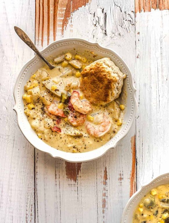 Crockpot Cajun Shrimp and Corn