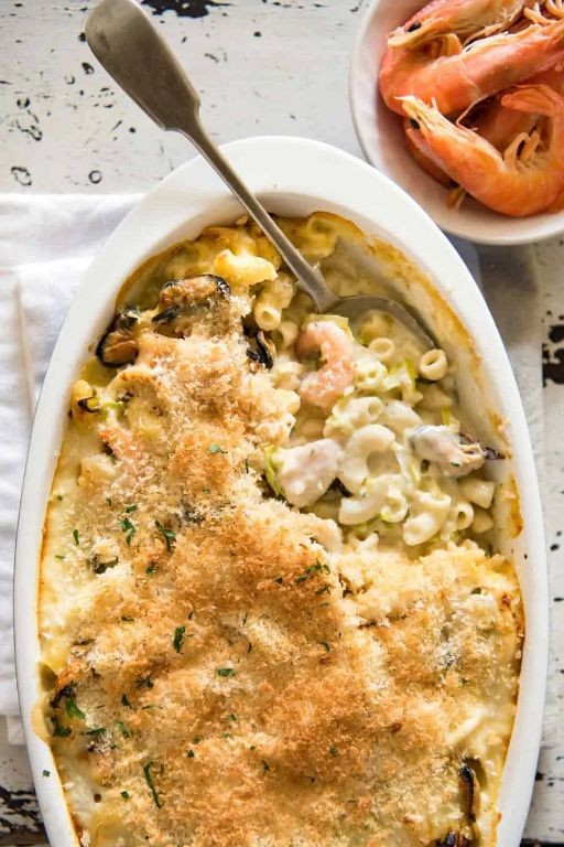 Crockpot Seafood Pasta Bake