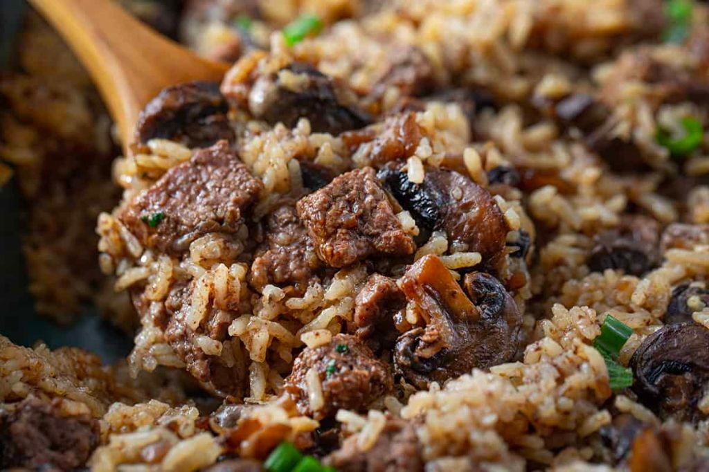 Cube Steak and Rice Casserole