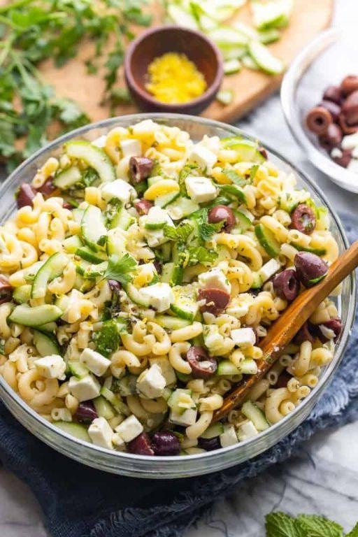 Cucumber Mint Pasta Salad