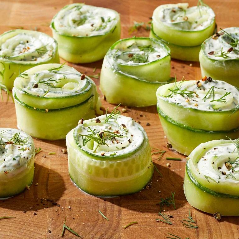 Cucumber and Cream Cheese Roll-Ups