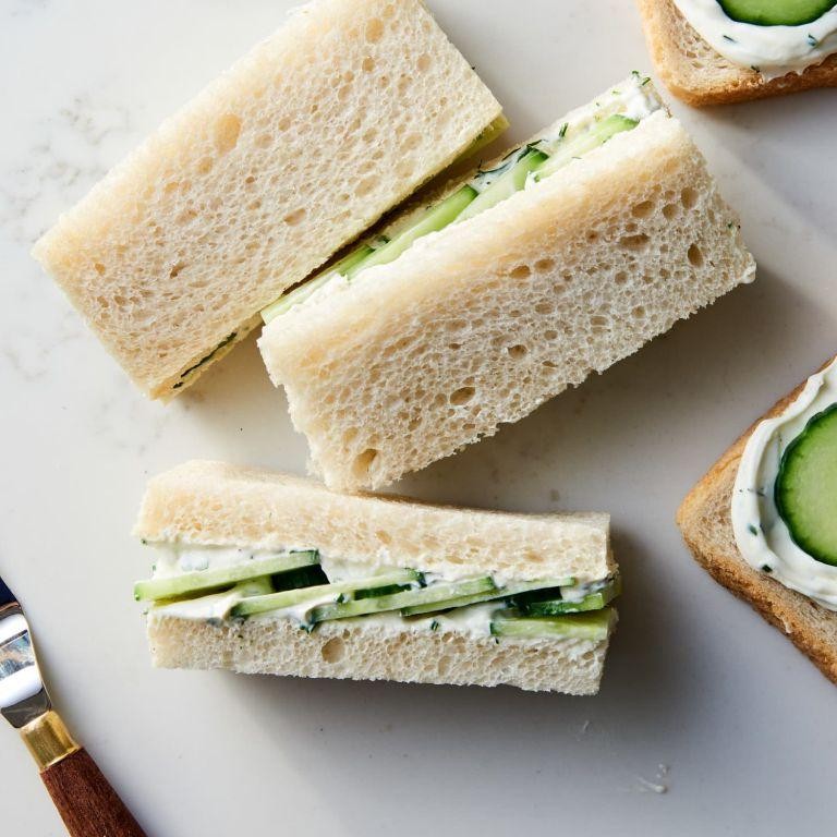 Cucumber and Cream Cheese Sandwiches