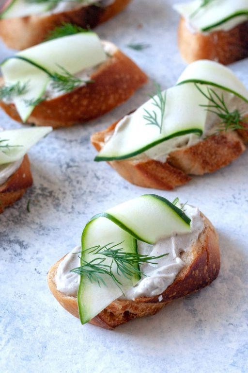 Cucumber and Dill Bruschetta