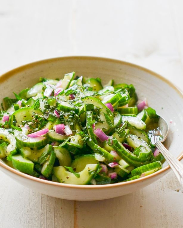 Cucumber and Mint Breakfast Salad