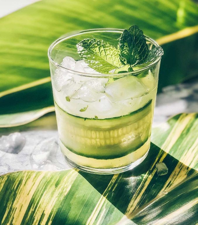 Cucumber and Mint Vodka Gimlet