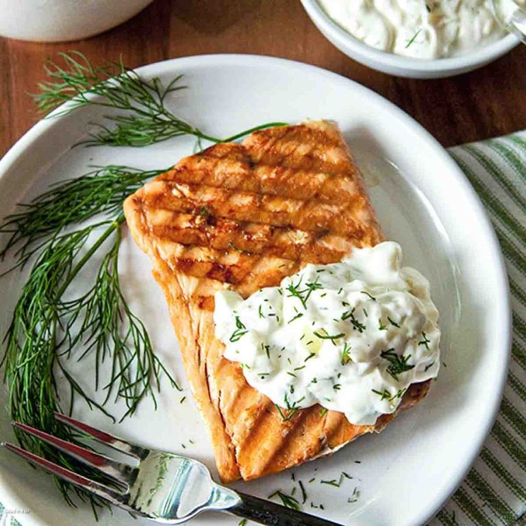 Cucumber and Salmon Yogurt Dip