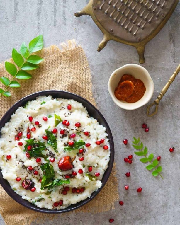 Curd rice with tempered mustard