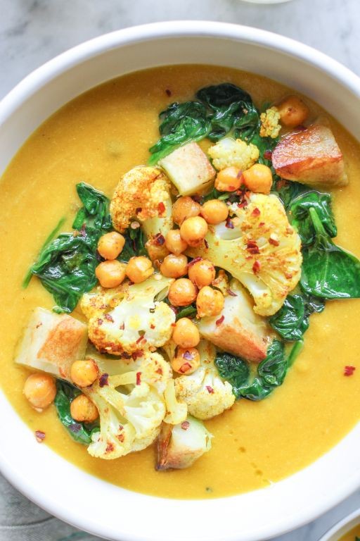 Curried Cauliflower and Chickpea Stew