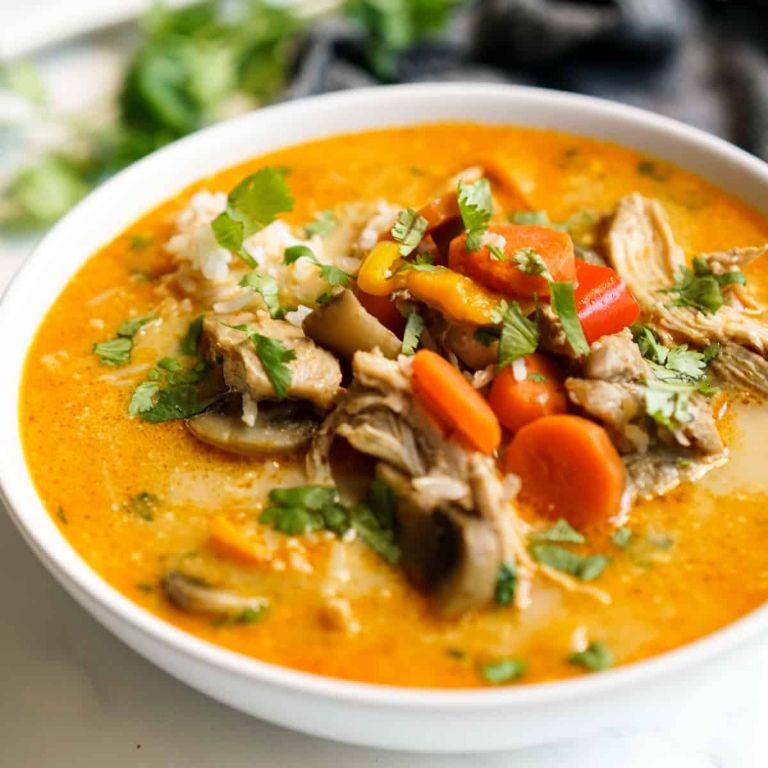 Curried Chicken and Mushroom Soup