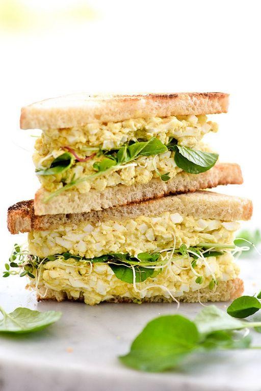 Curried Egg and Cucumber Sandwich