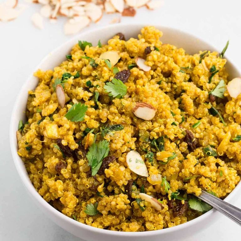 Curried Quinoa Pilaf with Raisins and Almonds