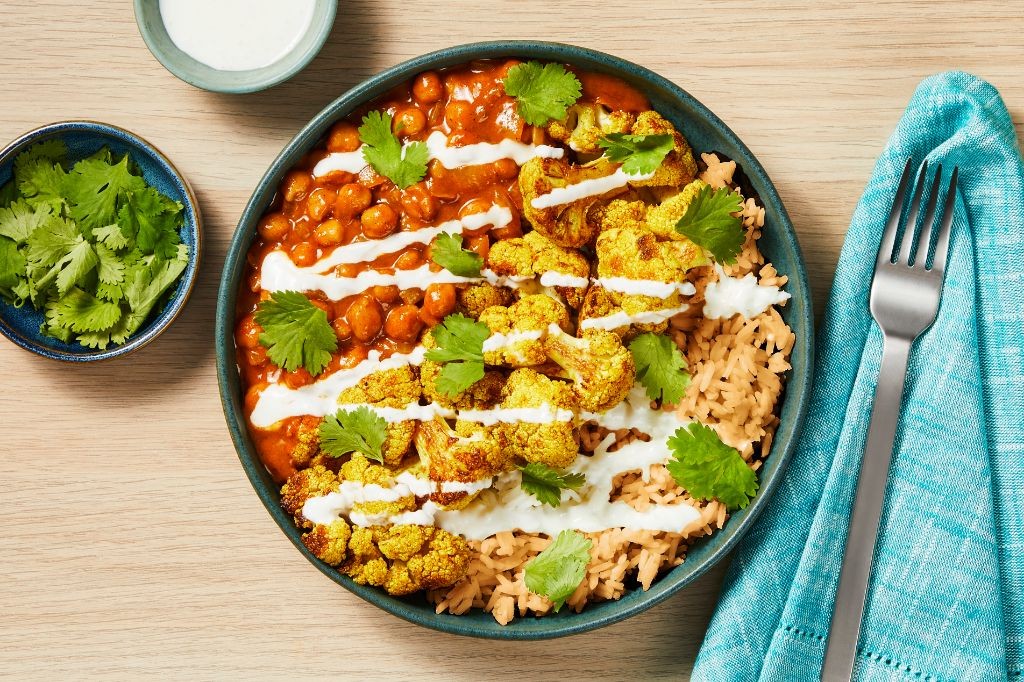 Curry Cauliflower and Chickpea Power Bowl
