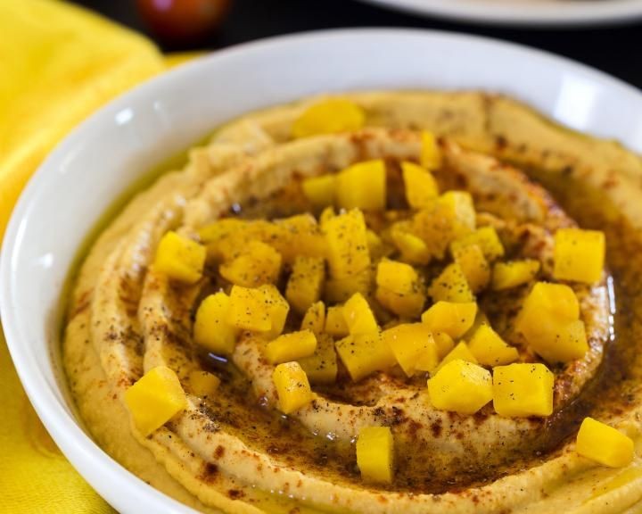 Curry Infused Beet Hummus