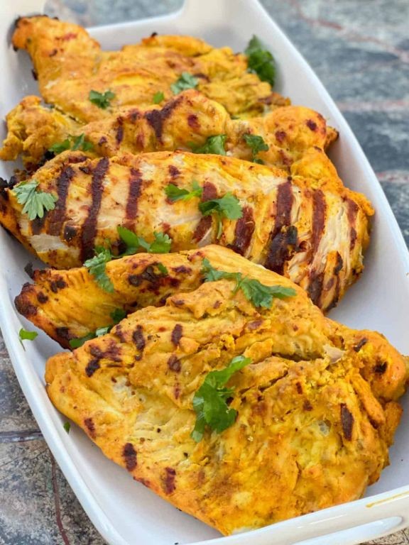 Curry Infused Grilled Chicken Strips
