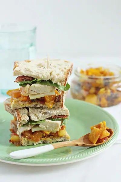 Curry Rotisserie Chicken Sandwich with Mango Chutney