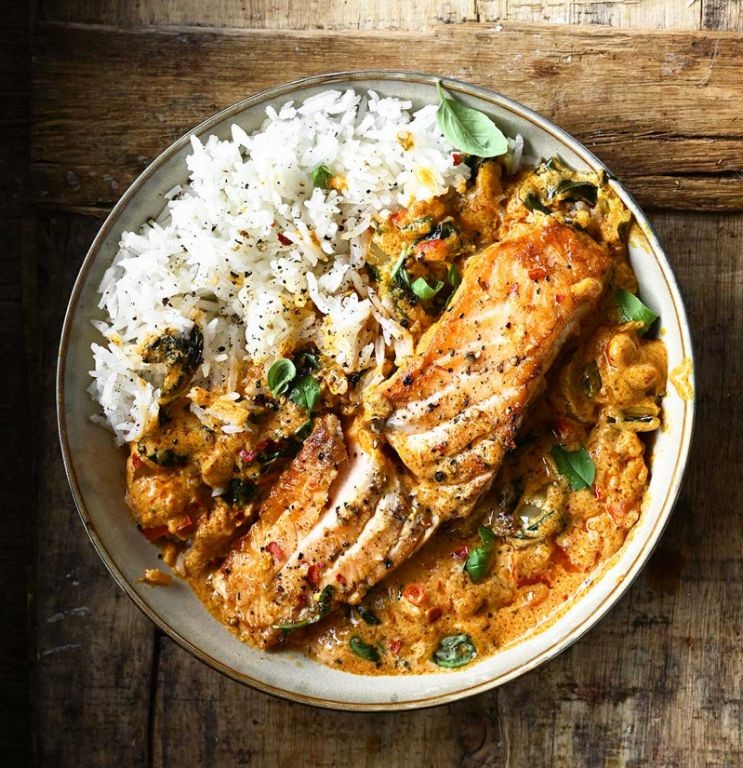 Curry Spiced Crispy Salmon