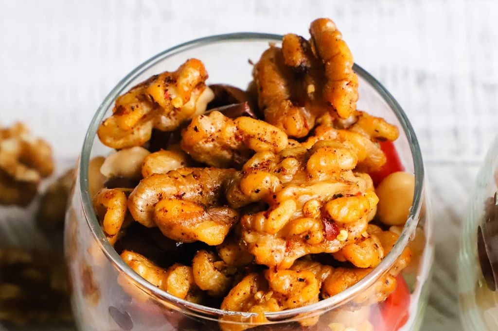 Curry Spiced Roasted Walnuts
