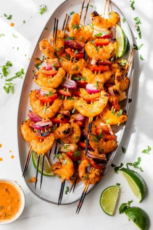 Curry Spiced Shrimp Kabobs