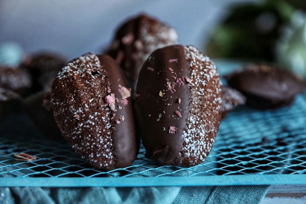 Dark Chocolate Madelines with Sea Salt